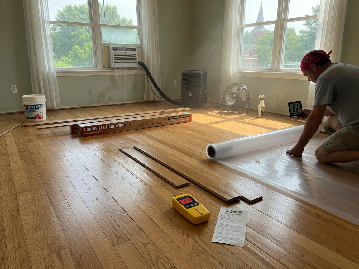 Managing Humidity for Hardwood Flooring Installation in Louisville Summers